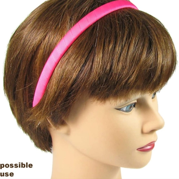 1/2" inch 12mm white plastic headbands Pack of 6 No Teeth Girls/Teen - Picture 4 of 4